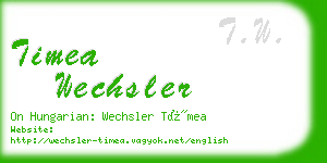 timea wechsler business card